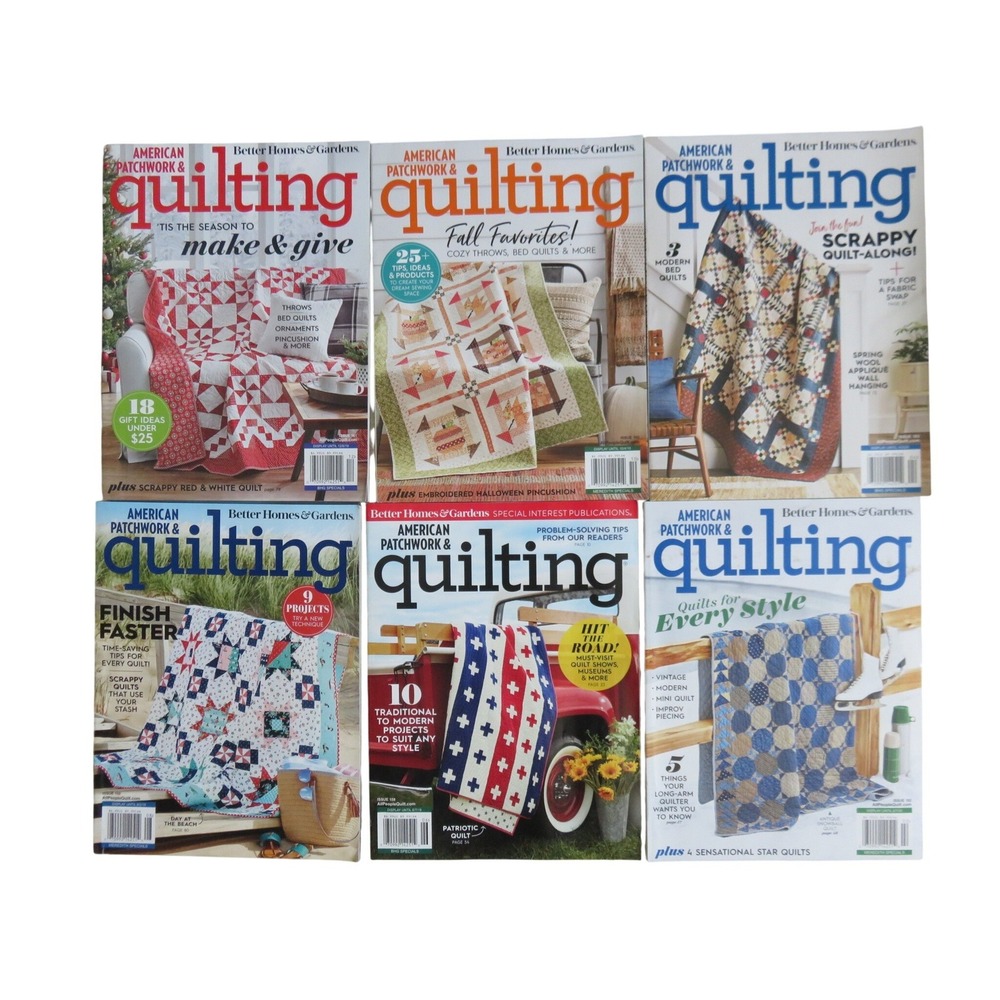 Better Homes & Garden American Patchwork & Quilting Magazines Lot‎ 6 Issues